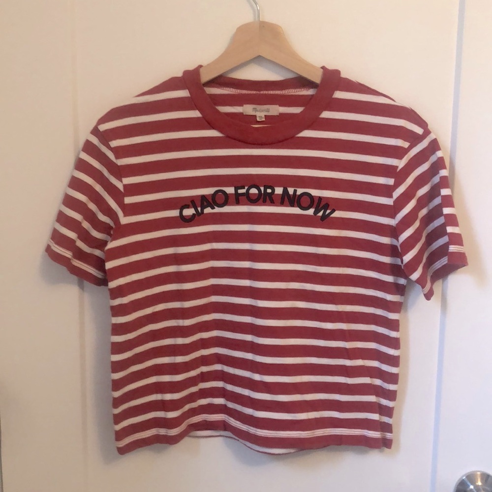 Striped Ciao For Now Tee